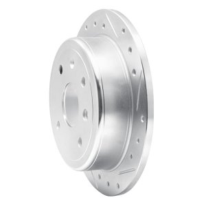 Chevrolet Optra Brake Rotor (1) - Rear Right - R1 Concepts - Drilled & Slotted - Silver - `04-`10